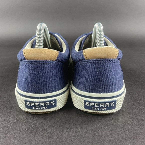 Sperry Men's Halyard CVO Navy Blue Twill Lace Up Casual Shoes Size 8 M - Picture 2 of 10